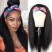Kinky Straight Headband Wigs for Women Szphoxer Synthetic Headband Wig Long Yaki Straight Hair Wigs With Headband Attached 24 inch Full Machine Made None Lace Front Wig Natural Black Color 24 Inch (Pack of 1) YS HD