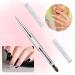 Simarro Dual-Ended Nail Design Brush - Rhinestone Handle Gel Brush & Dotting Tool for Professional Nail Art (1pc White - Buy Online on GoSupps.com