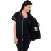 USBD Post Mastectomy Surgery Recovery Shirt - Lapel Collar Camisole with Drain Pockets (Large, Black) - Buy Online on GoSupps.com