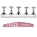 Nail Tips Practice Holder Fingernails Display Stand Holder for Nail Tips Practice Nail Display Stand Press On Nails Holder Nail Practice Stand Nail Stand for Press On Nails Display Silver