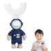 Promise Babe U Shaped Toothbrush Kids Food Grade Silicone Brush U-Shaped Kids Toothbrush  Premium Soft Manual Training Toothbrush for Kids 2-6 Years Old Blue