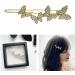 hgnxa Butterfly Shape Hair Clip One Word Spring Headwear for Woman Birthday Party Carnivals -slip Hairpin Silver Butterfly - Buy Online on GoSupps.com