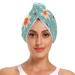 Seamless Retro Background Hair Towel 2 Pack Super Absorbent Hair Drying Towel Quick Dry Hair Turbans Head Towel with Button Twisty Wrap for Women Girls