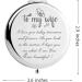 Personalized WHING to My Wife Compact Travel Makeup Mirror | Engraved Pocket Mirror for Women | Anniversary & Valentine's Day Gift - Buy Online on GoSupps.com