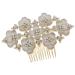 Didiseaon Hair Comb Bride Accessories Hair Accessory for Girls Hair Clips for Girls Hair Accessories for Women Floral Decorations Tiara Bride Headpiece Crystal Metal Miss Headband