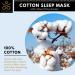 Samadhaan Cotton Sleep Mask for Sleeping | Soft 100% Blackout Eye Mask with Nose Wire | Adjustable Band | Travel Essential for Women Men - Black - Buy Online on GoSupps.com