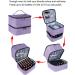 Famard Double-Layer Nail Polish Organizer & Dryer Case - Holds 42 Bottles & 1 LED Lamp - Portable & Adjustable Dividers - Purple - Buy Online on GoSupps.com
