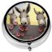 Buy Donkey and Flower Pill Box | Portable 3-Compartment Metal Pill Organizer for Vitamins | Cute Travel Pill Case for Purse & Pocket - Buy Online on GoSupps.com