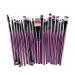 Angoily 20pc Makeup Purple Kit Make-up Tube Shadow Black Eye Toiletry Brush Tool Cosmetic Making Rod