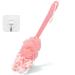 Back Scrubber Brush Shower Loofah for Men or Women 17 Body Scrubber Long Handle Sponge with Bath Brush Net Soft Mesh Back Washer Exfoliating and Removing Dead Skin Bath Scrubber (Pink)
