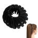 Birds Nest Hair Clip Birds Nest Magic Hair Clip Velvet Bird Nest-Shaped Hair Clips Expandable Ponytail Holder Slip Proof Women Hair Accessories for Ponytail Bun Women Black