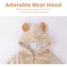 JiAmy Baby Boys Snowsuit | Girls Hooded Romper Winter Jumpsuit | Bear Cartoon Pajamas | Khaki 9-12 Months - Buy Online on GoSupps.com