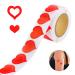 Roll of 500pcs Tanning Stickers 1.5 inch Heart Shaped Body Stickers Cute Body Stickers for Tanning Self Adhesive Tanning Bed Stickers Sunbathing Stickers