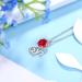 Cute Cat Necklace with Sparkling Zirconia Crystal Birthstone Pendant Necklace for Girls Womens White Gold Over 925 Sterling Silver Animal Necklace Birthstone Jewelry Sweet Present Girlfriend Sisters C Ruby Pendant - Buy Online on GoSupps.com