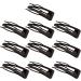 BlingGlow 10 Pack Double Metal Snap Hair Clips Hair Barrettes Hair Making Salon Supplies Grip Clips Black  - Buy Online on GoSupps.com