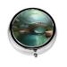 Little Bridge in The Eastround Pill Box 3 Compartment Round Pill Box Organizer Portable Travel Pill Box for Traveling.