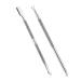 2PCS Cuticle Pusher and Cutter with Storage Case Professional Cuticle Pusher Nail Polish Remover Stainless Steel Manicure Tool Set Durable Pedicure Manicure Tools for Fingernails Toenails (Silver)