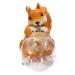 1pc Decorative Lights para Mesa De Lantern Decor Nativity Ornaments Solar Animal Lamp Garden Light Decoration Solar LED Animal Scene Lamp Ornament Resin Light (Orange)