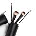 Nyx Professional Makeup Brush Set Premium Synthetic Face Powder Blending Blush eyes shadow brush makeup Brush Kit with brush shell (4 pieces black)