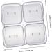 MAGICLULU Cookies Case 1 Set Four Grid Fruit Plate Storage Box Light Luxury Plastic Tray Grey 21X21X8CM - Buy Online on GoSupps.com