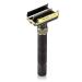 Adjustable Double Edge Safety Razor - The Emperor by VIKINGS BLADE | Fat Black Handle | Butterfly Twist-To-Open | Eco Friendly | Luxury Case | Smooth Clean Shaving Razor - Buy Online on GoSupps.com