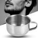 Stainless Steel Shave Bowl - Premium Soap Dish & Foam Tool with Handle for Men s Grooming - Buy Online on GoSupps.com