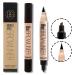Beauty Glazed Upgrade 2 IN 1 Four Tiny Fork Tip Eyebrow Pen With Eyeliner  Micro-Fork Tip Applicator Eyebrow Pencil Long Lasting  Waterproof and Smudge-proof Eye Brow Makeup (Black)