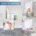 Fogless Shaving Mirror with Razor Holder | 4-Suction Cup Rectangle Shower Mirror | Anti-Fog Aluminum Frame | Modern Design for Bathroom - 7.9x6.3 inch - Buy Online on GoSupps.com