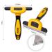 Lionto Undercoat Brush for Dogs - Best Grooming Tool Wide Undercoat Comb for All Breeds - Buy Online on GoSupps.com