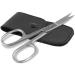Left -handed nail scissors 9 cm curved cut surface made of stainless stainless steel with case - professional nail scissors with extra sharp cutting