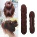 Cuhza 4-Piece Magical Hair Knot Set - Upgraded Hair Bun Maker Clips | Donut Styling Tool (2 Large 2 Small) - Perfect Hair Twist Curler & Holder (Brown) - Buy Online on GoSupps.com