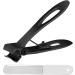 German Nail Clippers for Men Thick Nail Clippers - Stainless Steel Nail Clippers Wide Mouth Nail Clippers with Ergonomic Bevelled Head Metal Nail File Black - Buy Online on GoSupps.com