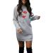 Women's Christmas Hoodie Sweatshirt Cartoon Hooded Dress for Holiday Parties | Autumn Winter Fashion - Buy Online on GoSupps.com