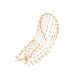 Verdusa Women's Rhinestone Fringe Layered Headband Head Chain Hair Accessories Butterfly Gold one-size Medium Butterfly Gold