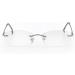 Filtral Borderless Reading Glasses - Frameless Unisex Reading Aid +1.50 Diopters in Silver Matt - International Shipping Available - Buy Online on GoSupps.com