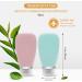 Travel Bottles for Toiletries 90ml 4 Pack Silicone Travel Toiletries Portable Travel Containers Set Leak Proof Refillable Squeezable Silicone Bottle for Liquid Shampoos Soap and Cosmetic Single - Buy Online on GoSupps.com
