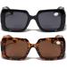 V.W.E. Oversized Bold Bifocal Reading Sunglasses for Women - 100% UV Protection Black & Tortoise 1.25x - 2 Pairs - Buy Online on GoSupps.com
