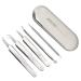 Blackhead Remover Kit - FEITA Blackhead Tweezers Removal Tool Kit Set - Acne Tweezers Pimple Comedone Extractor With Travel Case (5 Pcs)