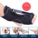 Plantar Fasciitis Night Splint & Orthotic Brace for Effective Pain Relief with Spiky Massage Ball - Black - Buy Online on GoSupps.com