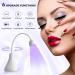 Portable UV LED Nail Lamp - Hands-Free, 360 Rotatable Mini Dryer for Fast Gel Polish Curing at Home or Salon - White - Buy Online on GoSupps.com
