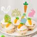 26Pcs Happy Easter Cupcake Toppers Easter Egg Double-sided Colored Paper Banners Colorful Glitter Cupcake Picks for Happy Easter Theme Party Cake Decorations Supplies - Buy Online on GoSupps.com