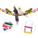 Wonninek Bird Parrot Toys 10-Step Ladders Swing Chewing Toys Hanging Pet Bird Cage Accessories Swing Toy for Small Parakeets Cockatiels Lovebirds Conures Macaws - Buy Online on GoSupps.com
