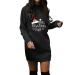 Christmas skirt for women costume cartoon pulli dress sexy party clothes dress dress Christmas dress mini sweater sweater puller dress top jumper narrow rock black s