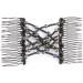 BORDSTRACT Magic Hair Comb Elastic Beaded Double Comb Hair Clip for Long Lasting Updo Popular Hairstyles (Black) Random - Buy Online on GoSupps.com