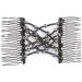 Salmue Hair Combs with Elastic by HairZing - Double Comb for Thick Hair - Magic Easy Beads - Stretchy Hairpin for Women & Girls - Black - Buy Online on GoSupps.com