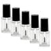 Nailfun 5x nail polish bottle empty 10ml clear (NF-20) with black lid and brush