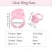 300pcs Disposable Glue Rings for Eyelash Extensions - Pink Heart Shape Fan Blossom Volume Lash Holder - Buy Online on GoSupps.com