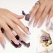 Danni & Toni 28 Semi Cured Gel Nail Polish Strips - Pearlescent Purple | Salon-Quality Manicure Stickers Set - Buy Online on GoSupps.com