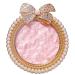Resin Nail Art Palette Nail Art Painting Mixed Color Palette Bow Decorated with Rhinestones and Pearls Nail Art Display Board (Golden)
