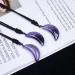 Amethyst Stone Natural Amethyst Crystal Quartz Moon Shape Pendant Reiki Stone Necklace 1pc Stone Mineral Specimen - Buy Online on GoSupps.com